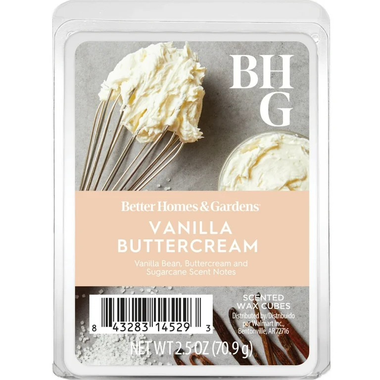 Better Homes & Gardens Vanilla Buttercream Scented Wax Melts, 2.5 oz, 1-Pack | Walmart (US)
