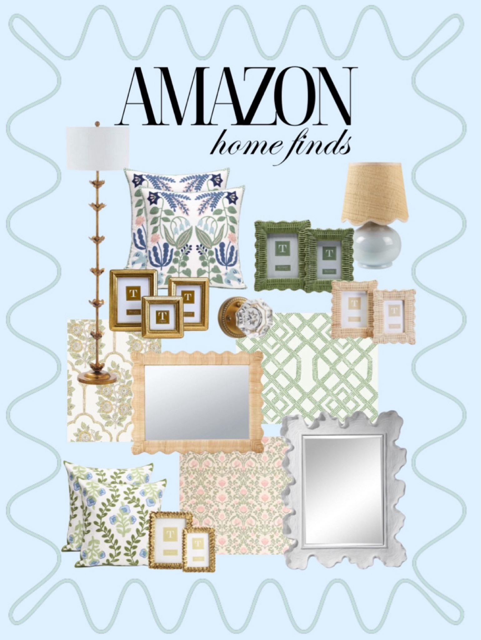 My favorite Amazon home finds!!


grandmillenial, rattan mirror, throw pillow, floor lamp, scalloped mirror, rattan picture frame, gold frame, side table lamp, home decor, home finds, Amazon finds, Amazon home decor, interior design, blue and green, wallpaper

#LTKCyberWeek #LTKHome #LTKFindsUnder100