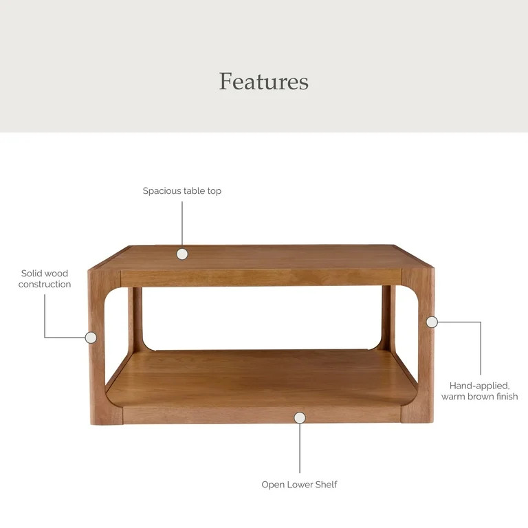 My Texas House Haven Coffee Table, Living Room, Warm Brown | Walmart (US)