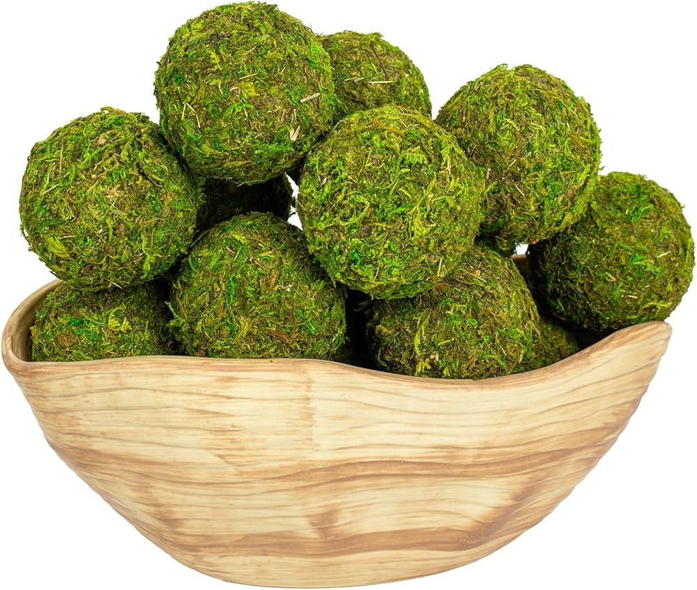 6PCS Artificial Moss Balls for Home Decor, Fake Green Moss Balls in Plastic Planter for Wedding P... | Amazon (US)