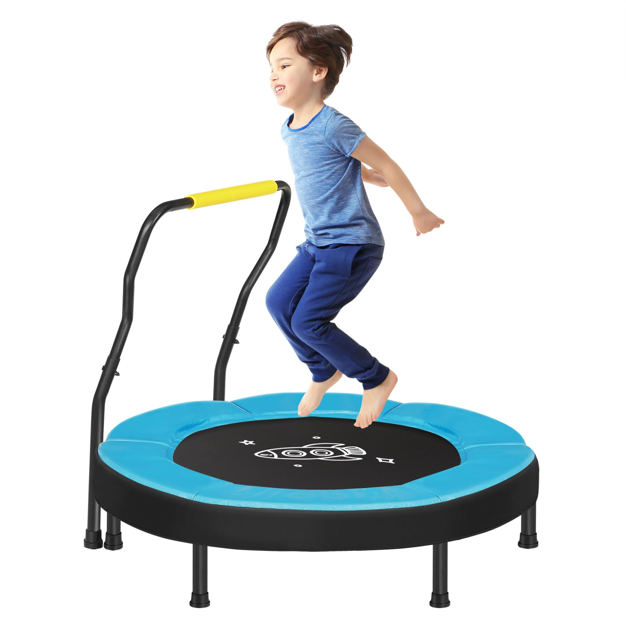 SONGMICS Trampoline for Kids, 3ft Mini Trampoline with Handlebar, Toddler Trampoline for Indoor a... | Amazon (US)