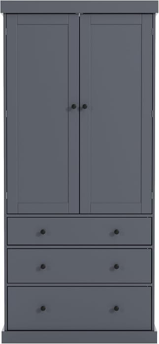 77inch Farmhouse Kitchen Pantry, Freestanding Tall Cupboard Storage Cabinet with 3 Adjustable She... | Amazon (US)