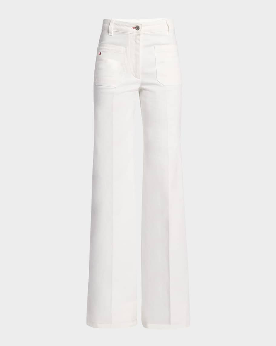 Victoria Beckham Alina Patch-Pocket Wide-Leg Jeans | Neiman Marcus