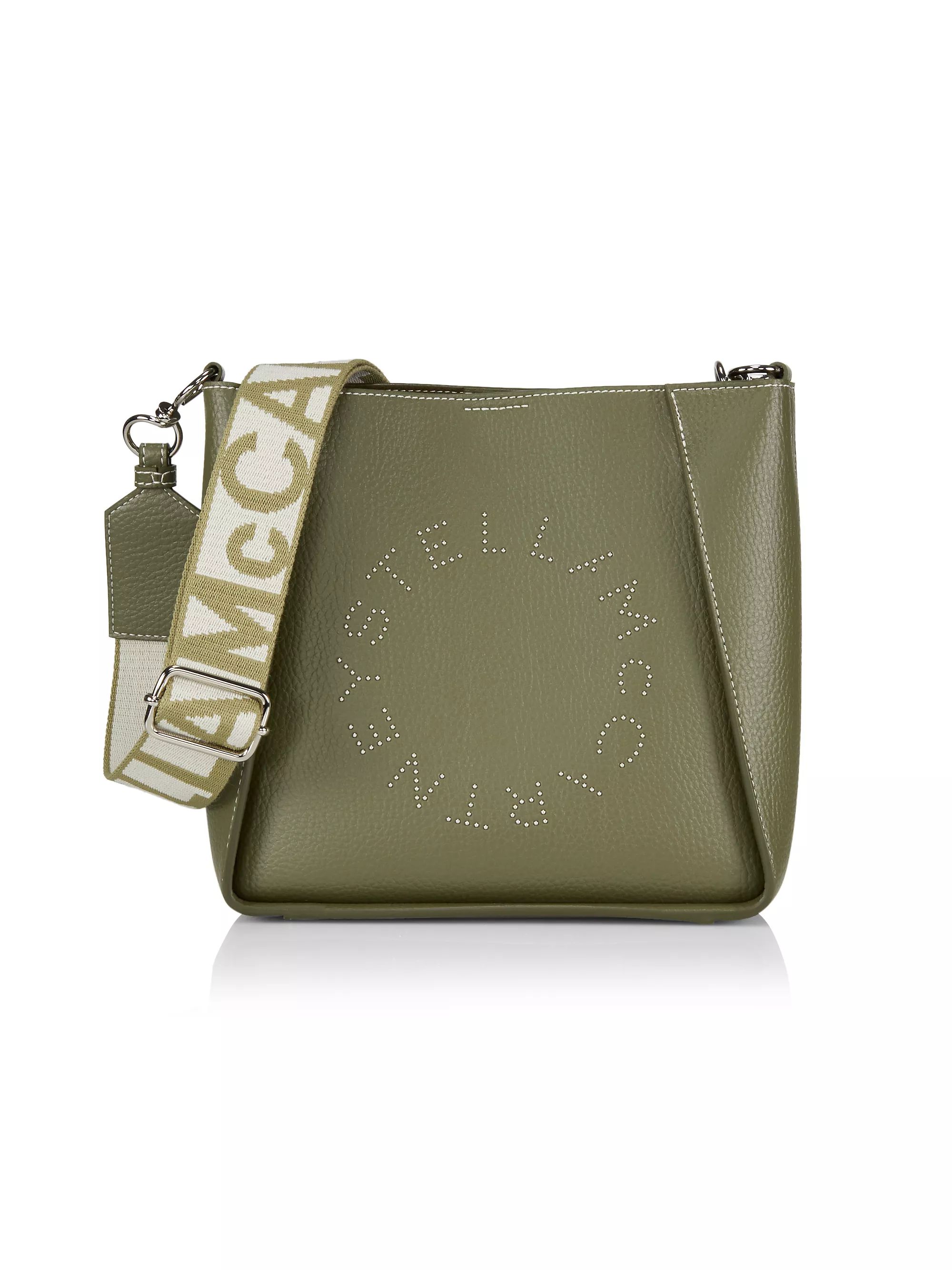 Mini Studded Logo Grainy Crossbody Bag | Saks Fifth Avenue
