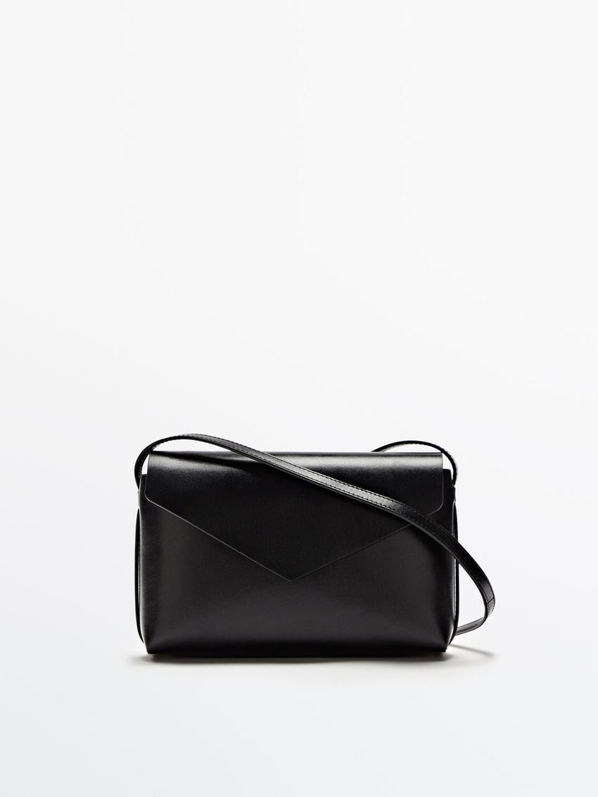 Leather crossbody clutch bag | Massimo Dutti US