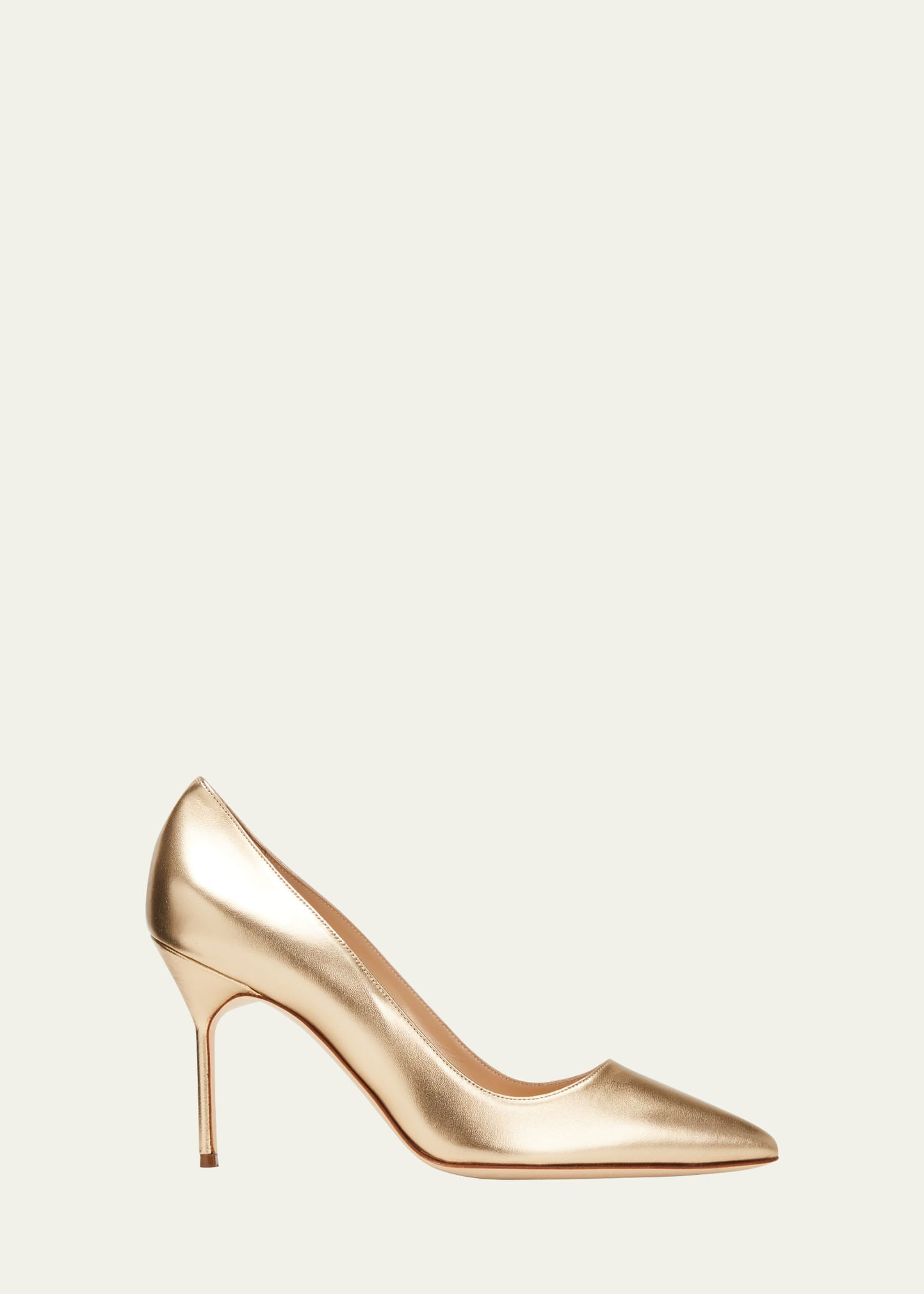 Manolo Blahnik BB 90mm Metallic Pumps | Bergdorf Goodman