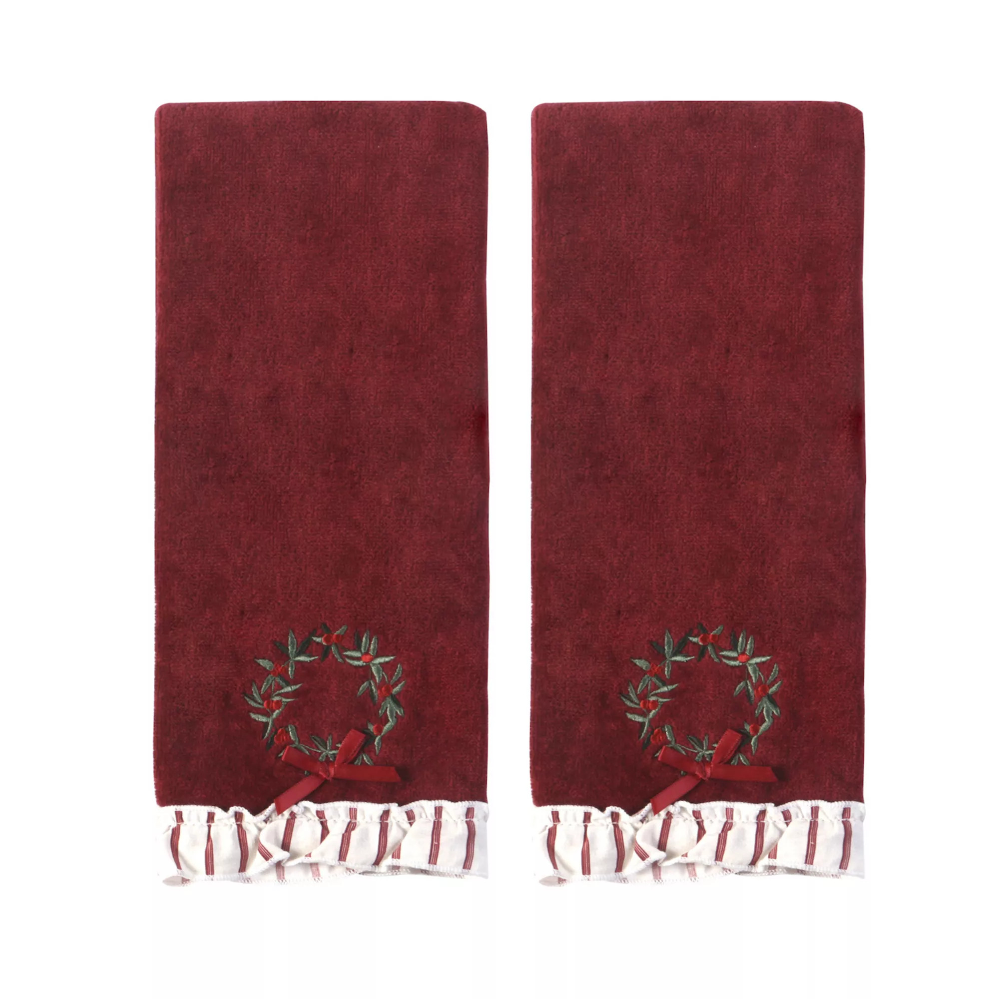 St. Nicholas Square® 2-pc. Embroidered Wreath Hand Towel Set | Kohl's