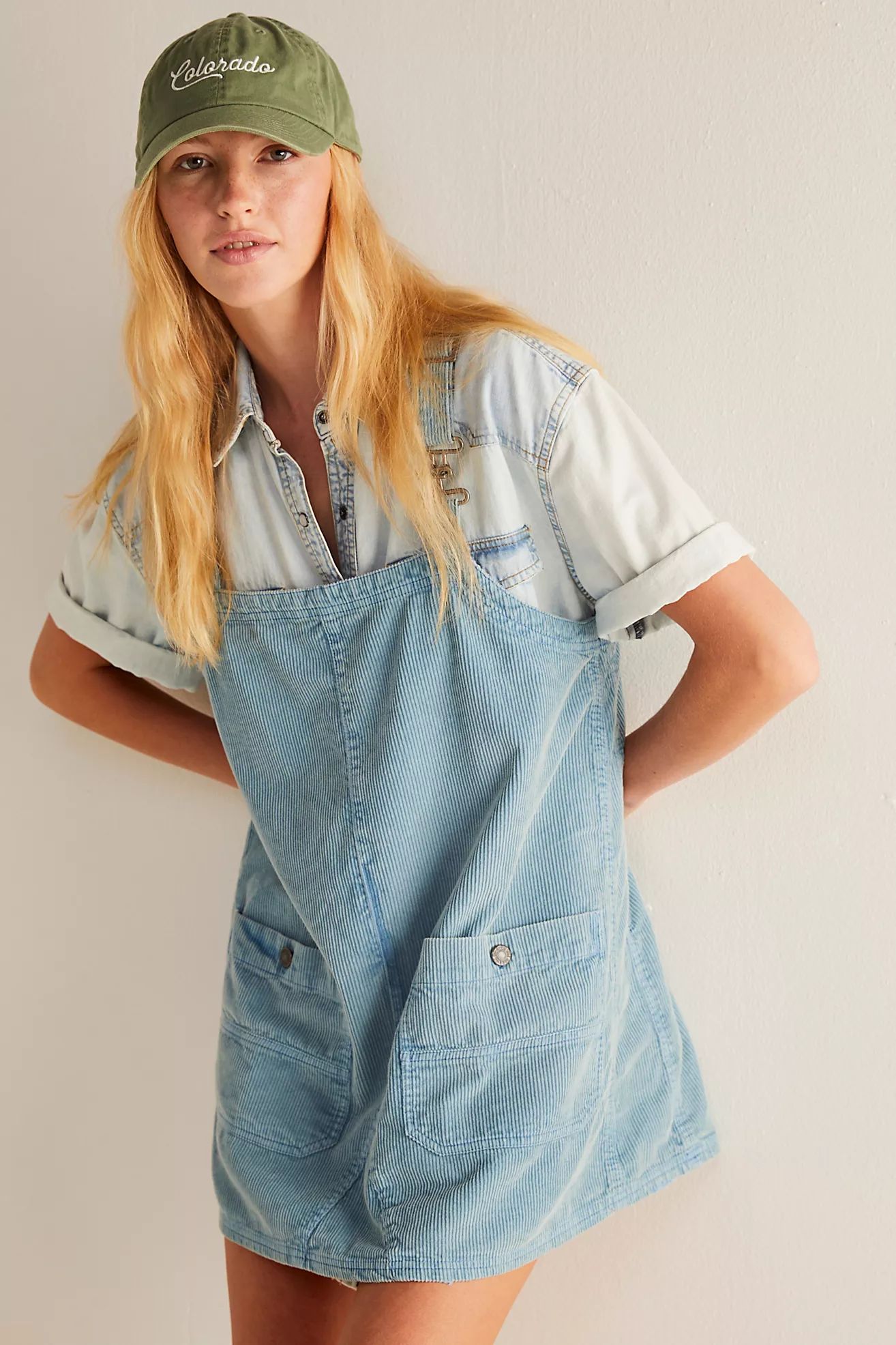 We The Free Overall Smock Mini Cord Top | Free People (Global - UK&FR Excluded)