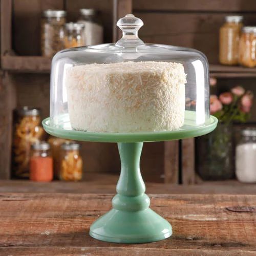 The Pioneer Woman Timeless Beauty 10-Inch Mint Green Cake Stand with Glass Cover | Walmart (US)