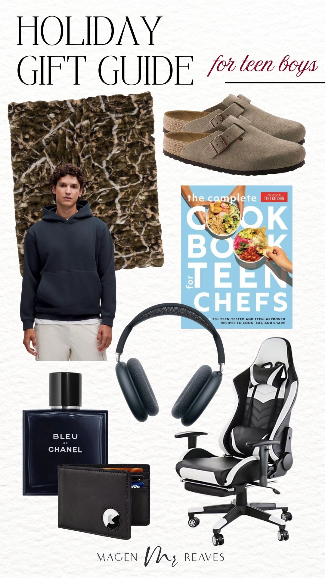 Holiday gift guide for teen boys 

Gifts for boys, teen boy gift, men’s cologne, gaming chair, camo blanket, teen cookbook 

#LTKMens #LTKGiftGuide #LTKHoliday