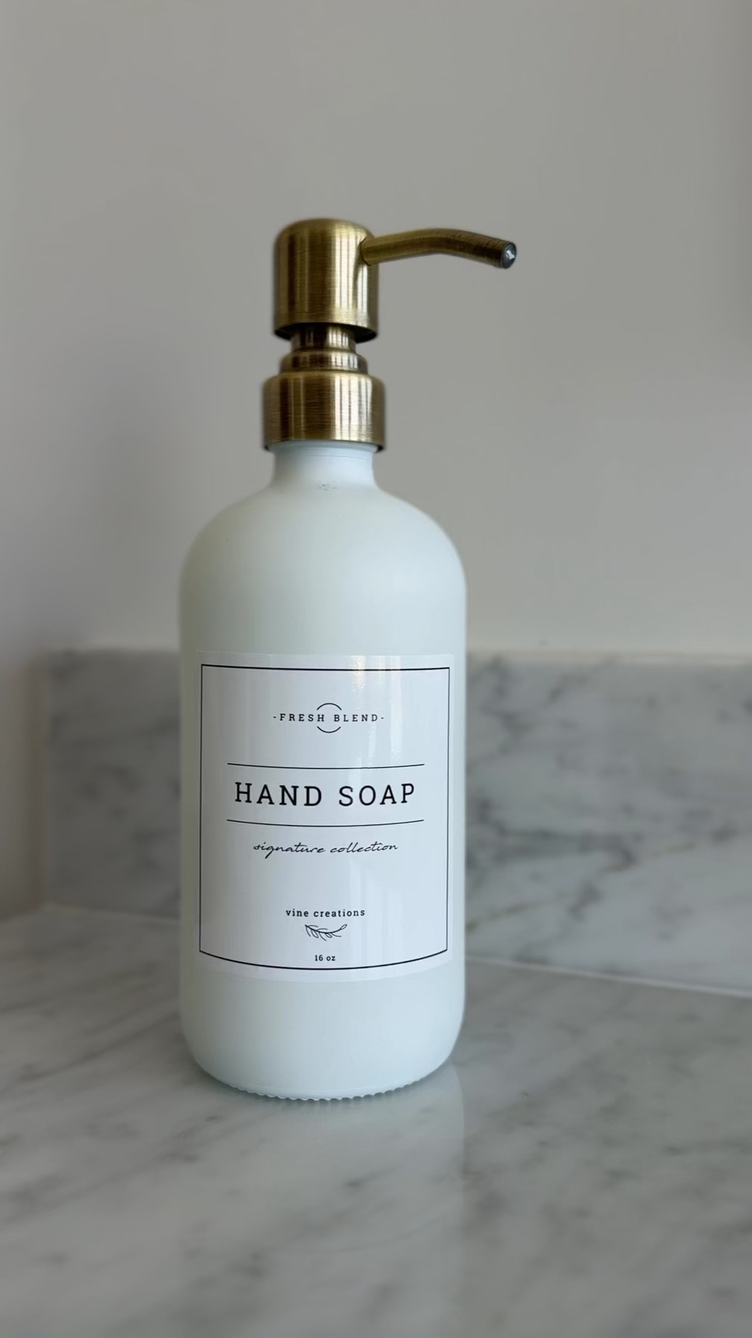 Bathroom decor, soap dispenser, white and brass glass soap bottle 

#LTKU #LTKHome #LTKVideo