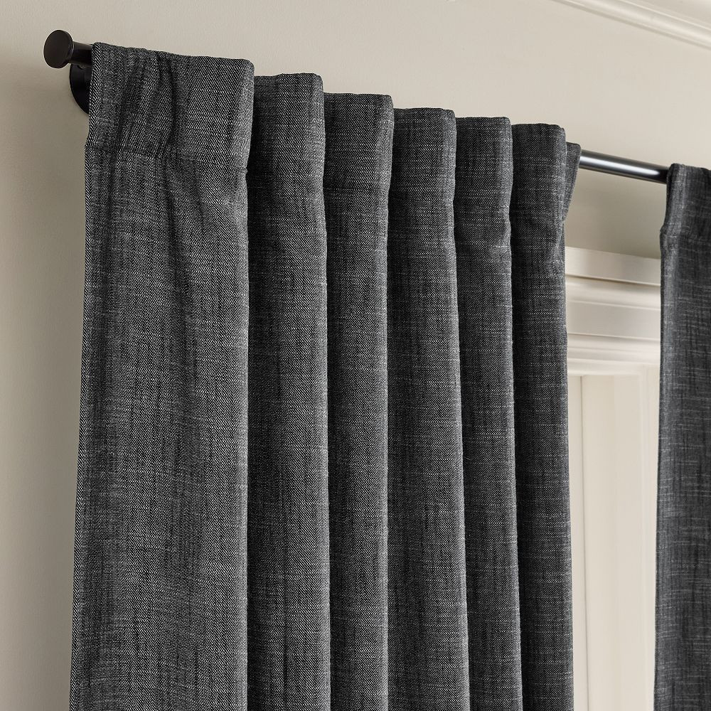 Soft Chambray Blackout Curtain | Pottery Barn Teen