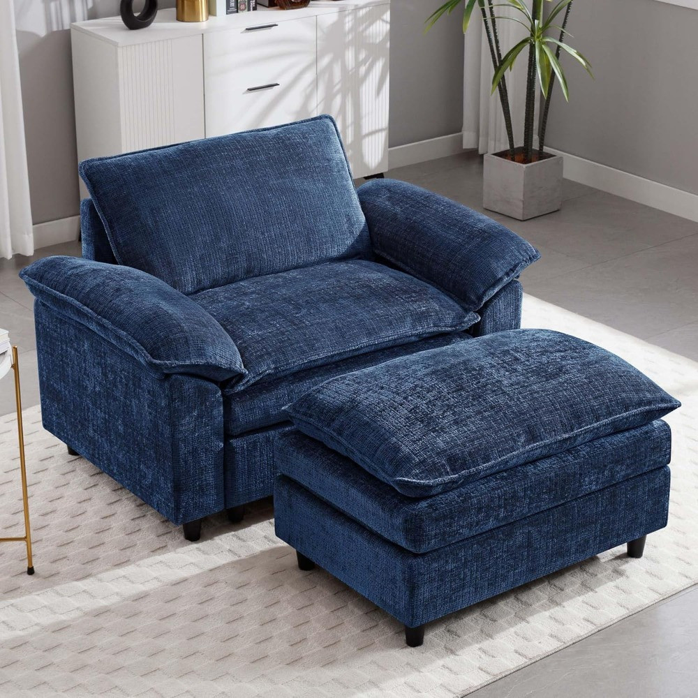w oversized chair ottoman comfy oversize accent lounge chair - Temu | Temu Affiliate Program