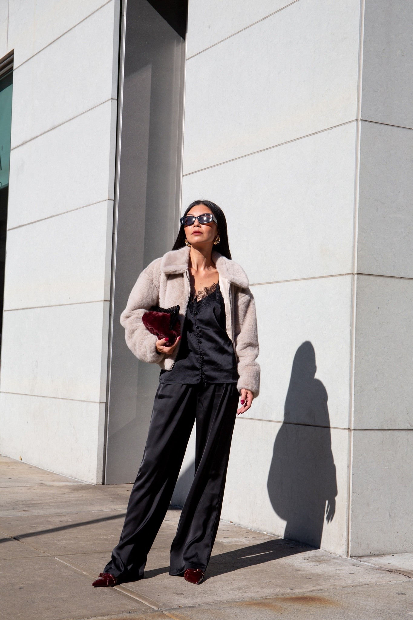 ☁️ “Faux fur and satin dreams ☁️ — styled in @ceceofficial, available at @macys 💋 #ceceofficial #fauxfurjacket #citychic #macys #macysfashion 



#LTKootd #LTKStyleTip #LTKSeasonal