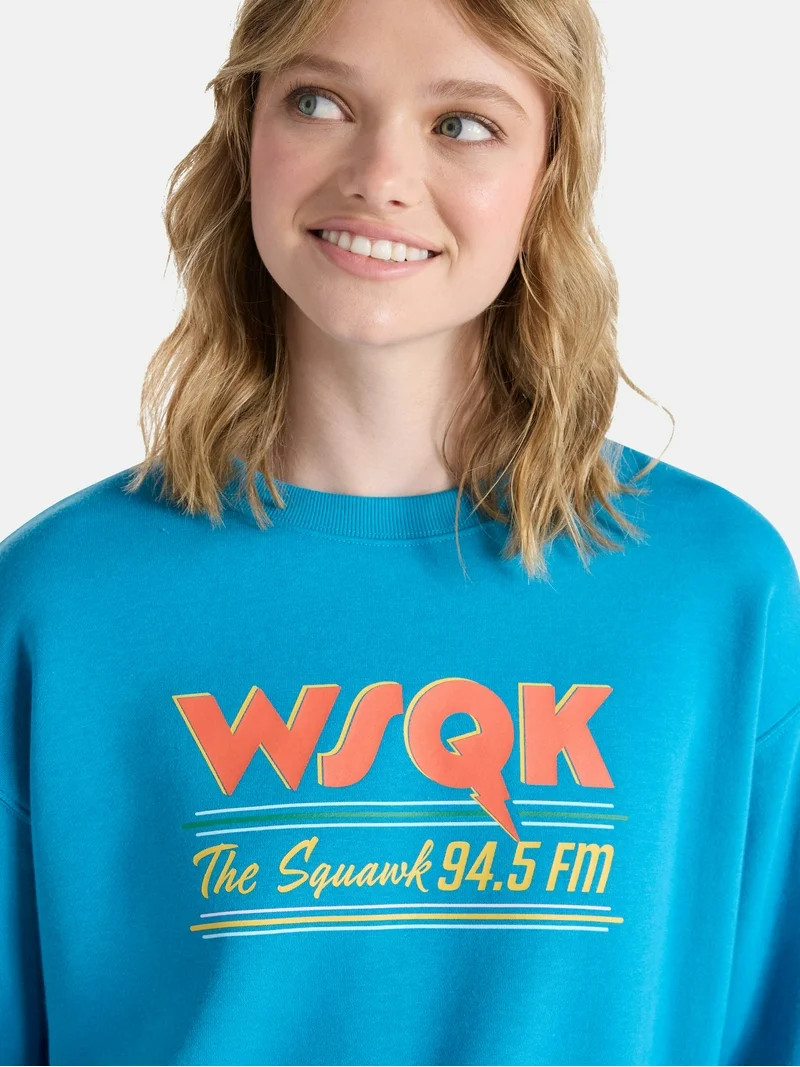 Netflix Stranger Things Oversized Fleece Sweatshirt from No Boundaries, Women’s Plus | Walmart (US)