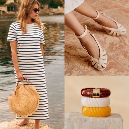 Stripes dress, stripes, tshirt dress, maxi dress, bangles, sandals, weekend, date night, vacation 

#LTKSeasonal #LTKtravel #LTKbeauty