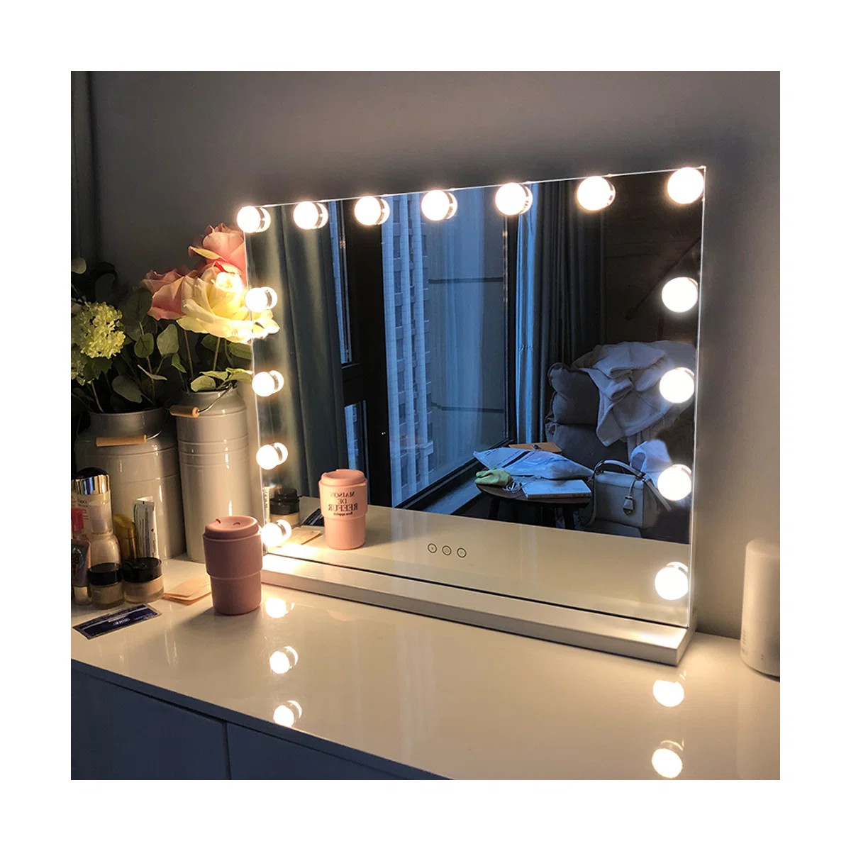 Keuna Rectangle LED Metal Mirror | Wayfair North America