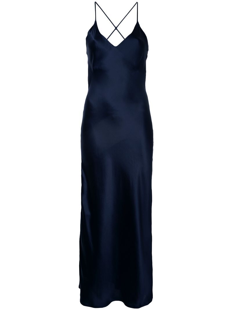 Willa & Mae - Juliet slip dress - women - Silk Satin - 36, Blue, Silk Satin | FarFetch US