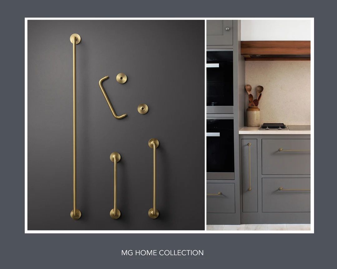 Brushed Brass Copper Cabinet Handles Kitchen Drawer Knob - Etsy | Etsy (US)