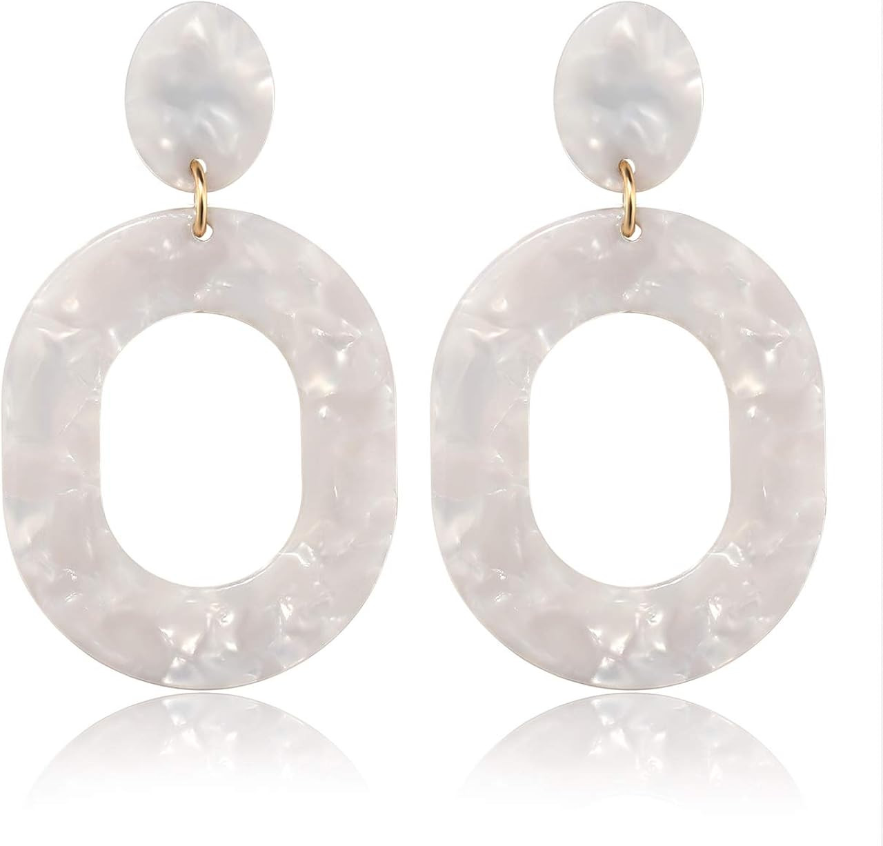 Acrylic Earrings For Women Girls Statement Geometric Earrings Resin Acetate Drop Dangle Earrings ... | Amazon (US)