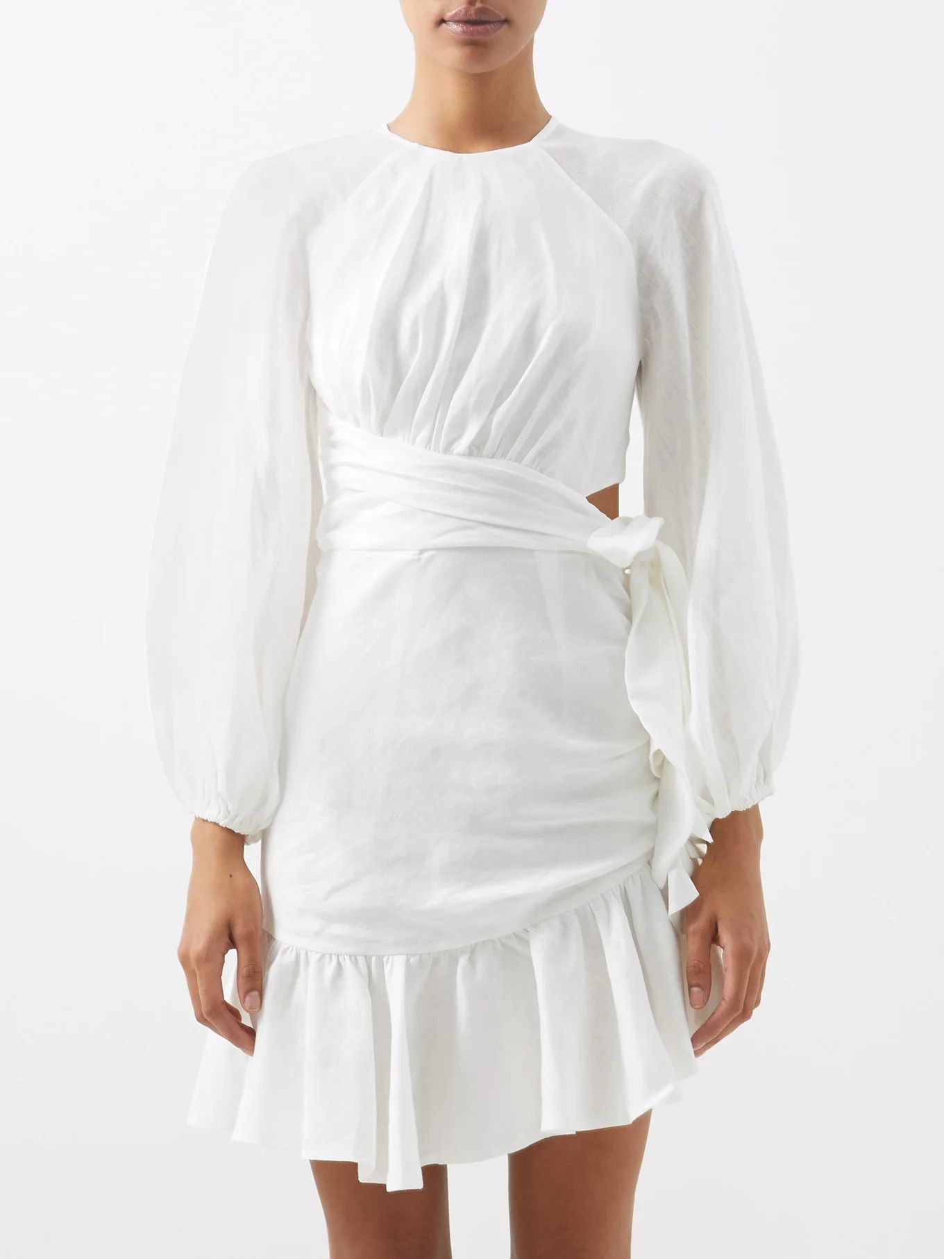 Lyre linen wrap dress | Zimmermann | Matches (US)