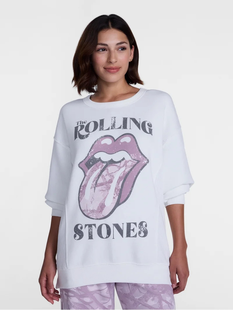 Rolling Stones Women's Graphic Sleep Top with Long Sleeves, Sizes XS-3XL | Walmart (US)