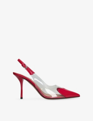 Le Coeur 90 Patent-Leather And PVC Slingbacks | Selfridges