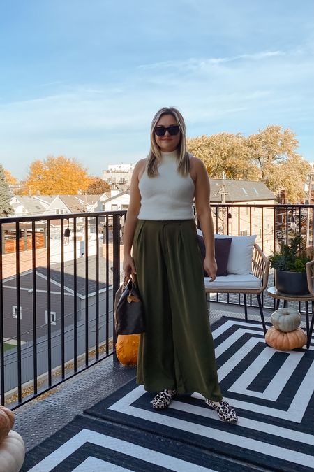 A fuzzy mock-neck tank is the perfect top for this unseasonably warm October! Paired it with these fab wide leg pants (from Amazon!) and leopard loafers. 

Cheetah flats are old from Kate Spade, linking a few similar styles.

#LTKworkwear #LTKstyletip #LTKSeasonal