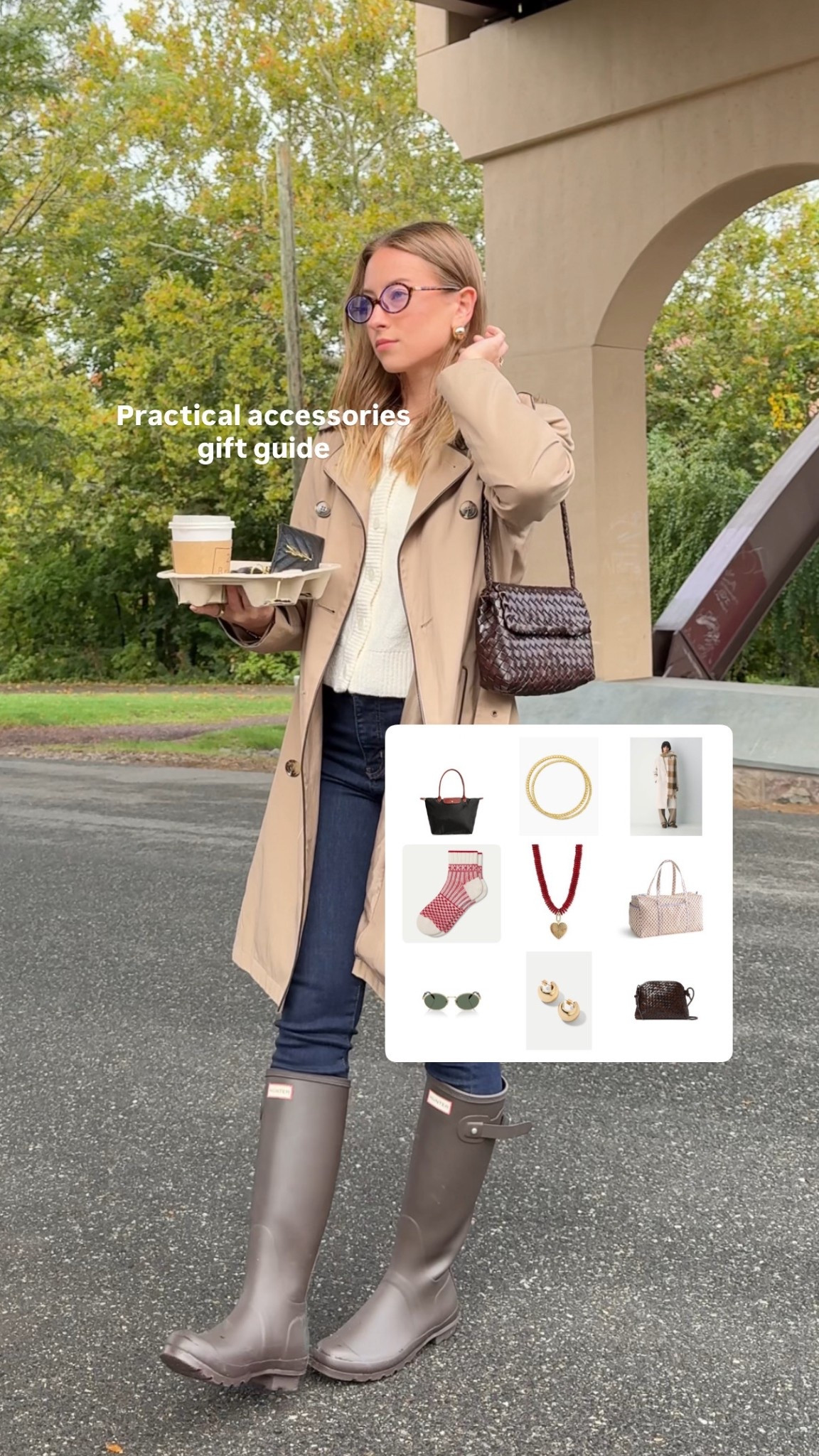 11/20/25 Holiday Gift Guide: Accessories She’ll Use Every. Single. Day. The practical accessories gift guide — full of items I personally own, love, and reach for constantly. These are thoughtful, timeless gifts she’ll use for years. 🤎✨ Linked: • Loeffler Randall Woven Chocolate Bag — the everyday bag that goes with everything. Not too expensive, not too cheap… just the perfect elevated staple. • Miranda Frye Hoops — my most-worn earrings ever. Amazing quality + always complimented. • Bombas Socks — the coziest small-but-mighty gift. Perfect stocking stuffer for any loungewear lover. • Prada Sunglasses — a luxe gift she’ll never forget. One of my most-worn designer pairs. • Longchamp Tote — I’ve had mine for 6+ years and it’s still a favorite. A forever classic. • Aritzia Blanket Scarf — the winter accessory everyone needs. Soft, warm, and goes with every coat. • Chunky Heart Necklace — simple, chic, and such a cute statement piece. • Gorjana Beaded Bracelets — great everyday jewelry and perfect for gifting. • Vera Bradley Duffel — I’ve had mine for nearly a decade. Lightweight, adorable, and shockingly durable. Thoughtful, timeless, practical — and guaranteed to get so much use. 🤍

#LTKHoliday #LTKGiftGuide #LTKCyberWeek