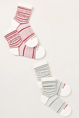 Bombas Holiday Half-Calf Socks, 2-Pack Gift Box | Anthropologie (US)