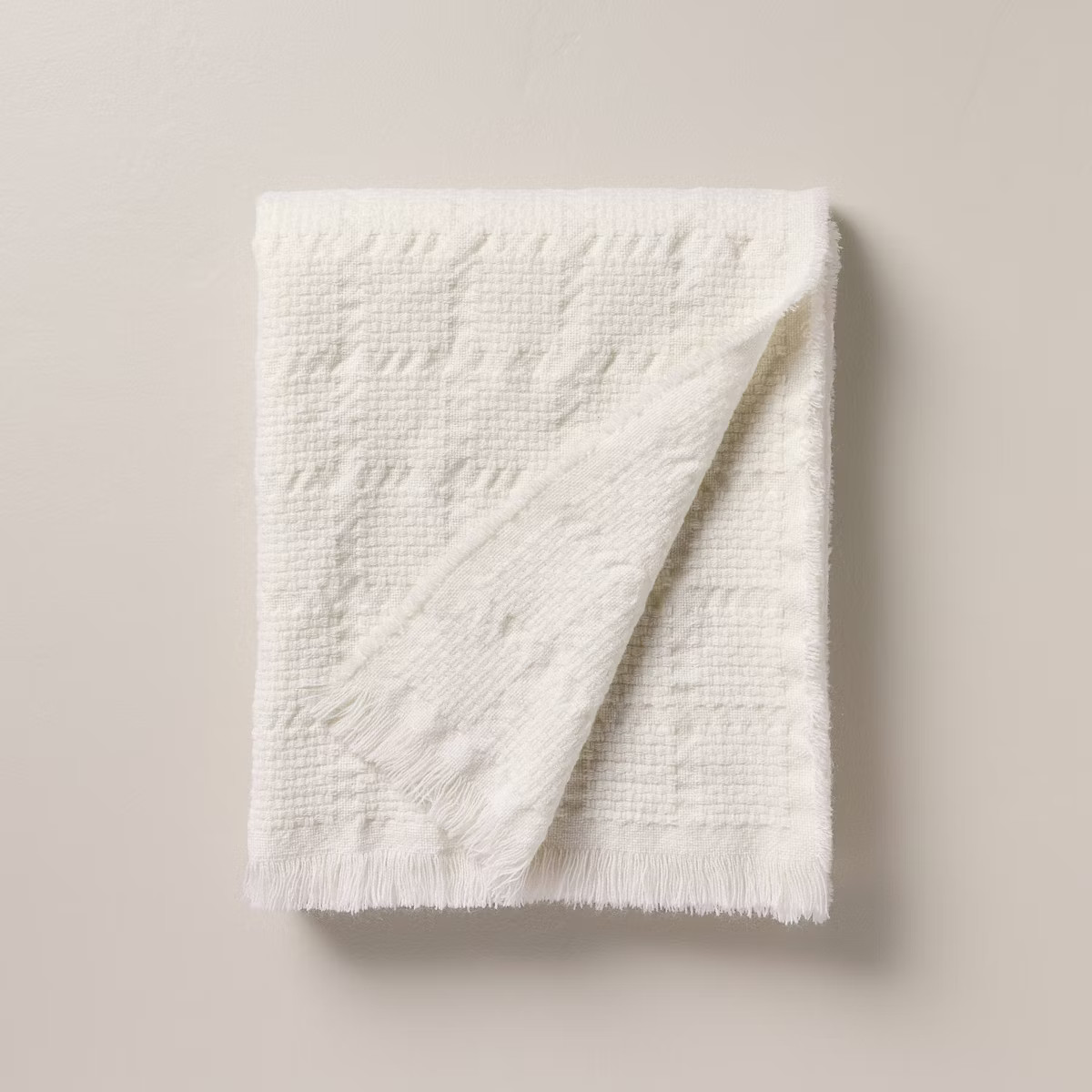 Woven Grid Throw Blanket Sour Cream - Hearth & Hand™ with Magnolia | Target
