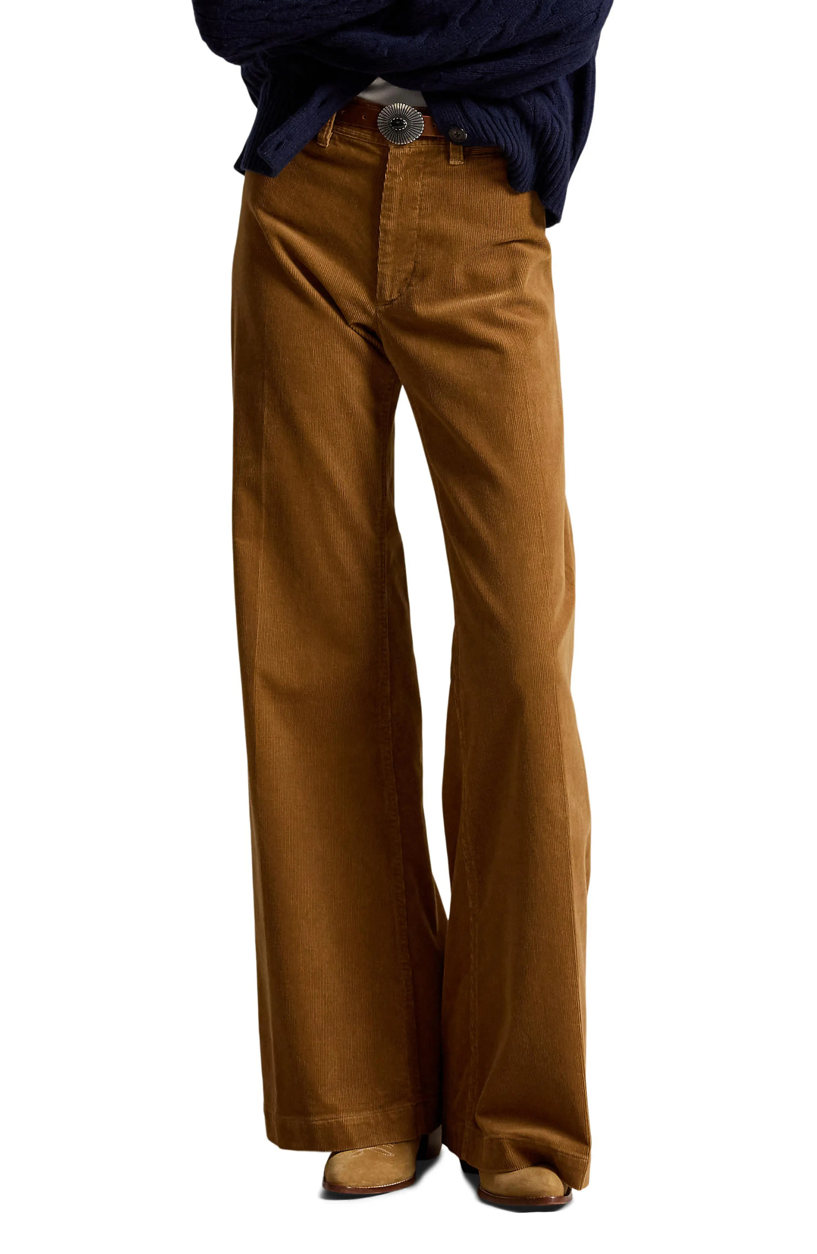 Polo Ralph Lauren Stretch Cotton Corduroy Wide Leg Pants (Women) | Nordstrom | Nordstrom