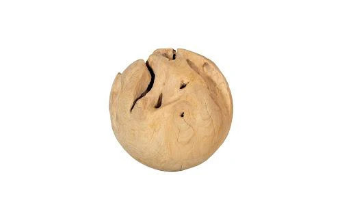 Phillips Collection Teak Wood Ball Small Bleached Object | DecoratorsBest