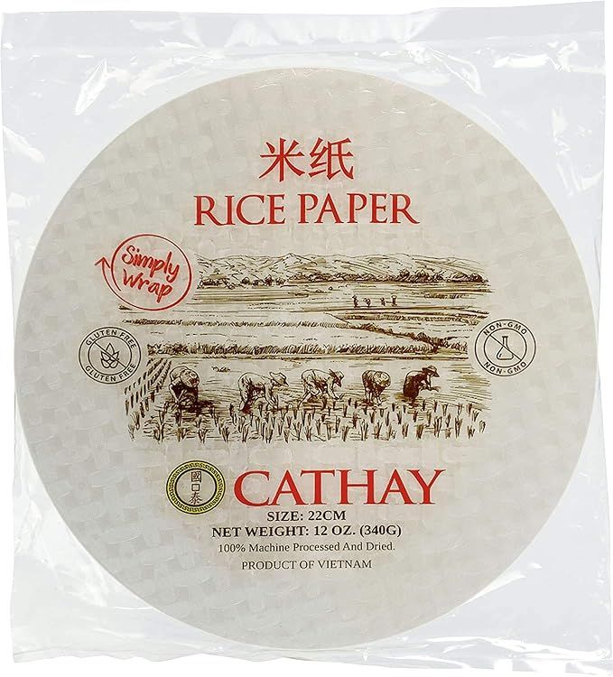 Cathay Fresh Spring Roll Rice Paper Wrappers, Rice Paper Wrappers for Fresh Rolls-30 Sheets, Non-... | Amazon (US)