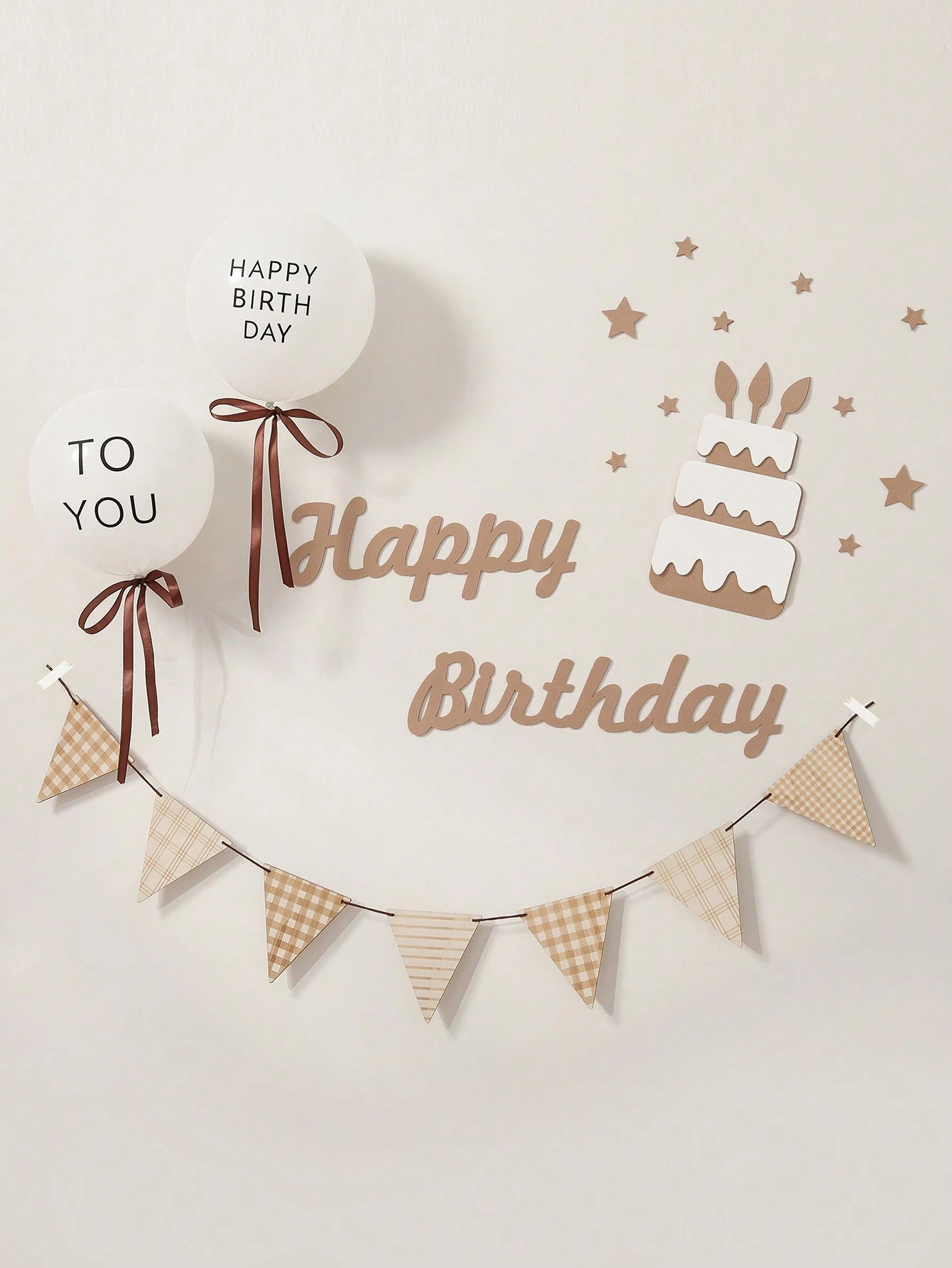 Birthday Party Decoration Balloon, Wall Decoration, Banner With Letters & Cake Topper Set, 1 Set/... | SHEIN