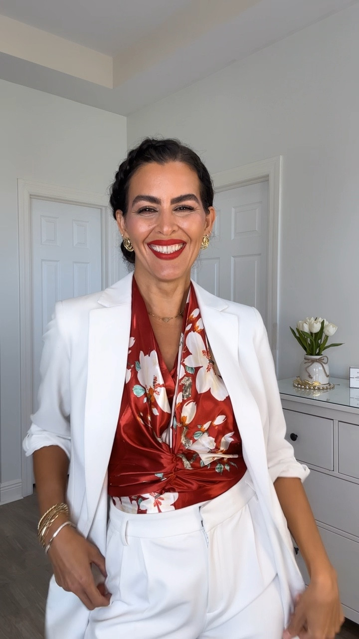 Sizing and details 🧣⬇️
Scarf comes in a pack of 4. Lipstick is feels so grand. Bra runs small in the waist, size up. I’m usually a size 34B, and got a 36B. Scarf is 35"
Adding similar pants and blazers.
I’m 5’7” | 126 pounds. Size S-XS. 

#LTKSeasonal #LTKStyleTip #LTKU