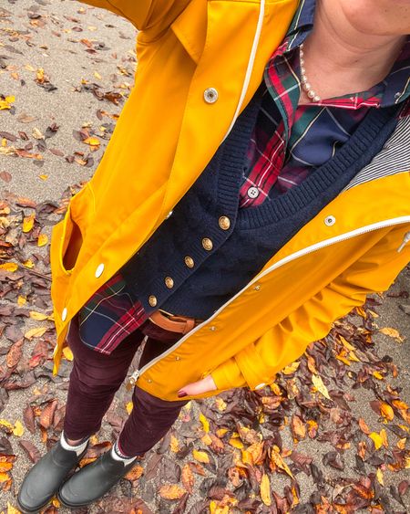 This navy plaid button down just became my new favorite shirt for the foreseeable future! Paired it with a cable knit vest & rain coat for a chilly wet fall day 

Preppy aesthetic preppy style fall style classic aesthetic plaid holiday style thanksgiving 

#LTKsalealert #LTKHoliday #LTKstyletip
