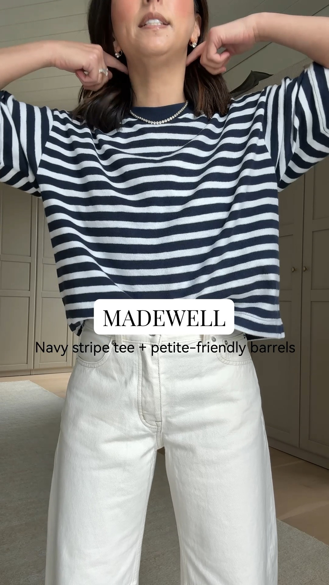 Wearing the tee in XS and barrel jeans in a petite 24. Such a good first barrel jean if you’re trying the trend.

#LTKxMadewell #LTKmomlife #LTKPetite