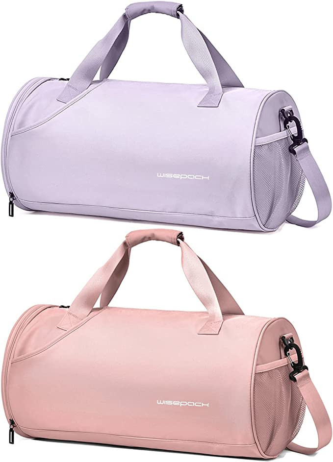 Gym Bag for Women Cylinder Gym Bags for Men Waterproof Sports Bag Weekender Bag Small Duffle Bags... | Amazon (US)