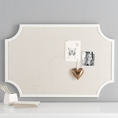 No Nails Scallop Framed Pinboard | Pottery Barn Teen