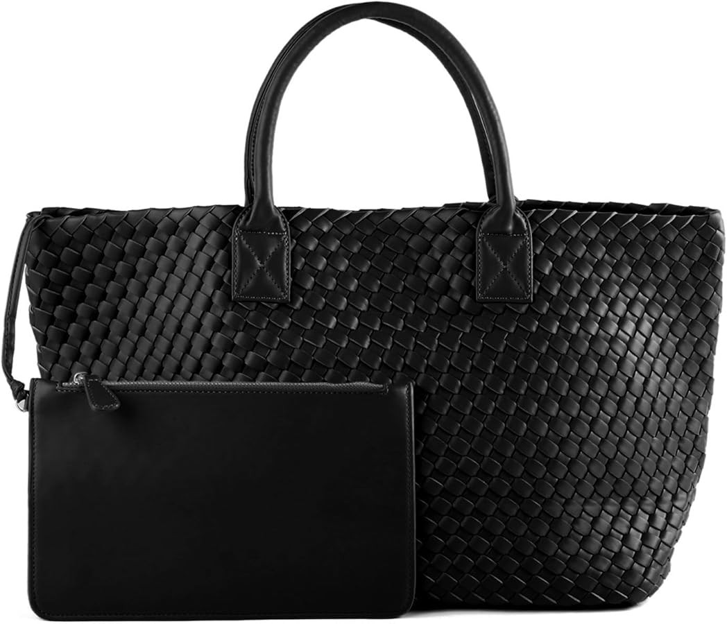 Handwoven Vegan Leather Tote Bag for Women | Amazon (US)