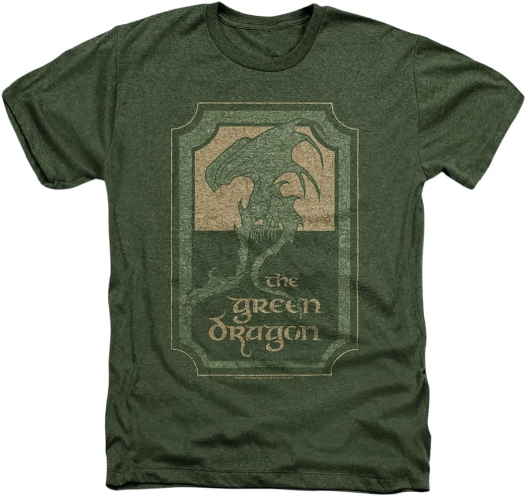 Lord of The Rings Green Dragon Tavern Unisex Adult Heather T Shirt for Men and Women | Amazon (US)