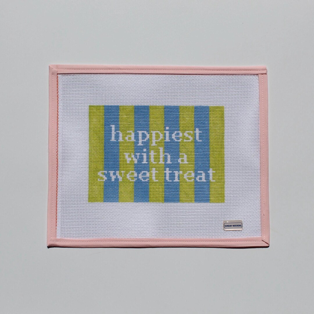 Happiest With a Sweet Treat Needlepoint Canvas - Etsy | Etsy (US)