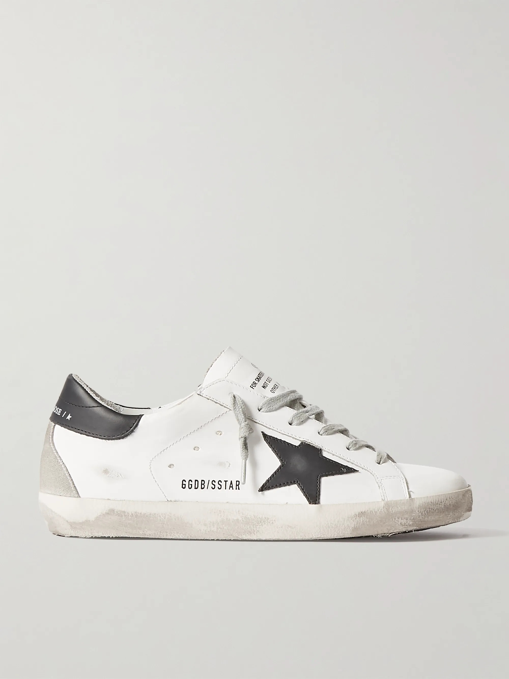 White Superstar distressed leather sneakers | Golden Goose | NET-A-PORTER | NET-A-PORTER (UK & EU)
