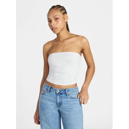 No Boundaries Cropped Tube Top, Women's XXS-XXL | Walmart (US)