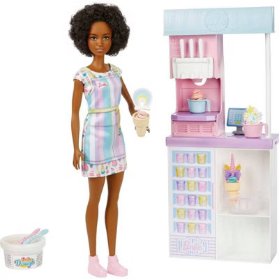 Barbie Ice Cream Shop Playset - Brown Hair | Target