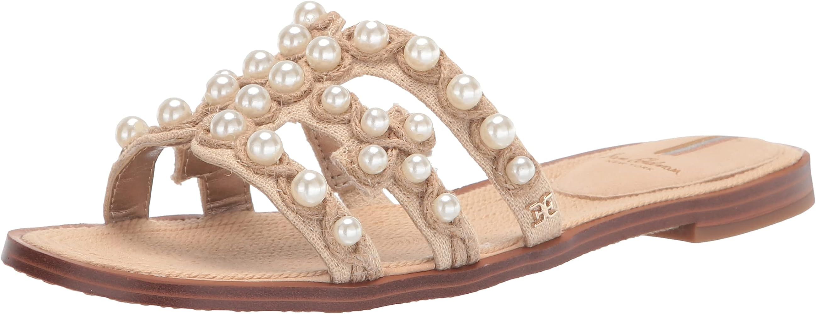 Amazon.com | Sam Edelman Women's Bay Flat Sandal, Summer Sand, 8.5 | Slides | Amazon (US)