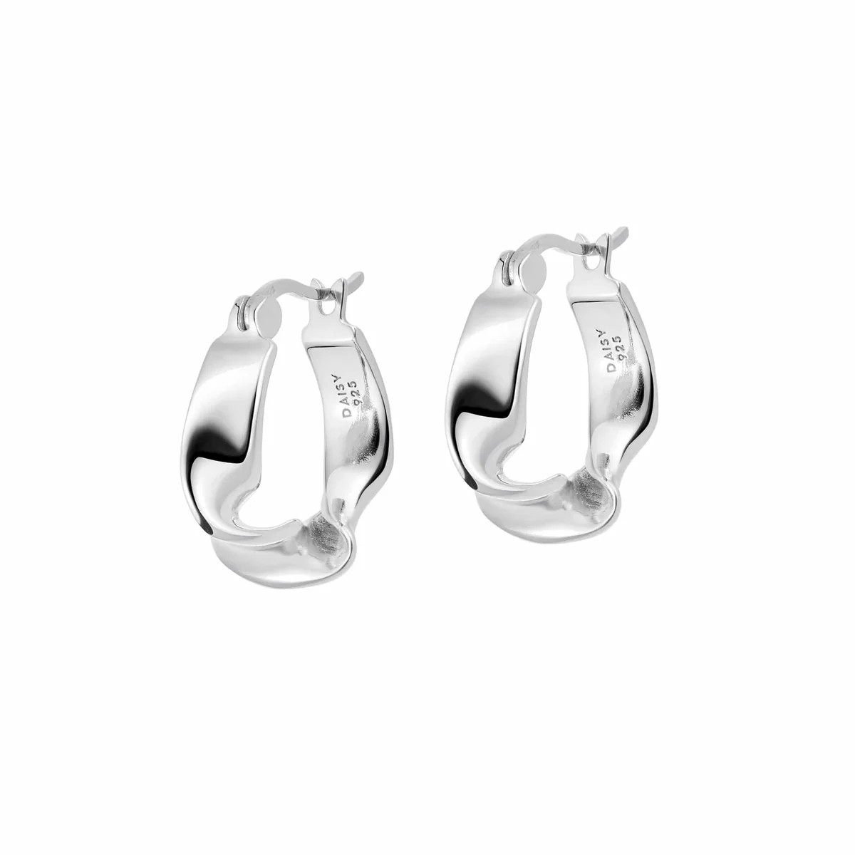 Estée Lalonde Flow Hoop Earrings Sterling Silver | Daisy London Jewellery