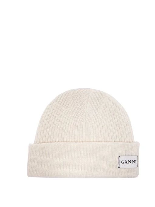 Hatley ribbed wool-blend beanie hat | Ganni | Matches (US)