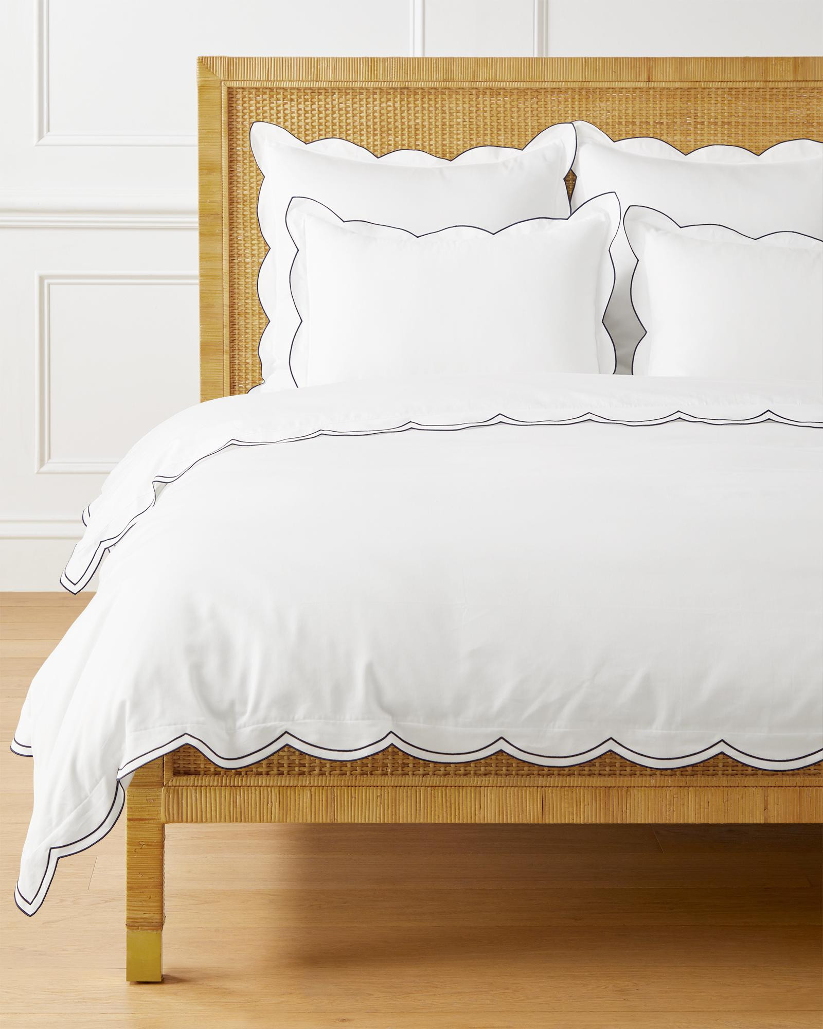Scallop Sateen Duvet Cover | Serena and Lily